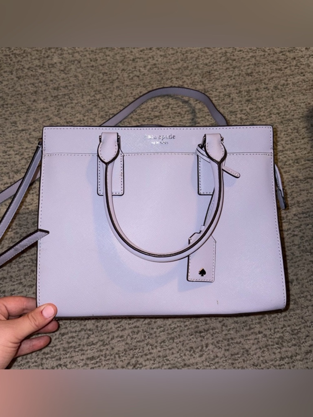 Kate Spade lilac/lavender medium leather handbag.